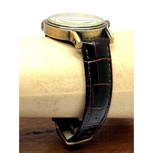Disney Women\'s Watch W001876 Minnie Mouse Quartz Silver 38mm Brown Leather Strap main image 4